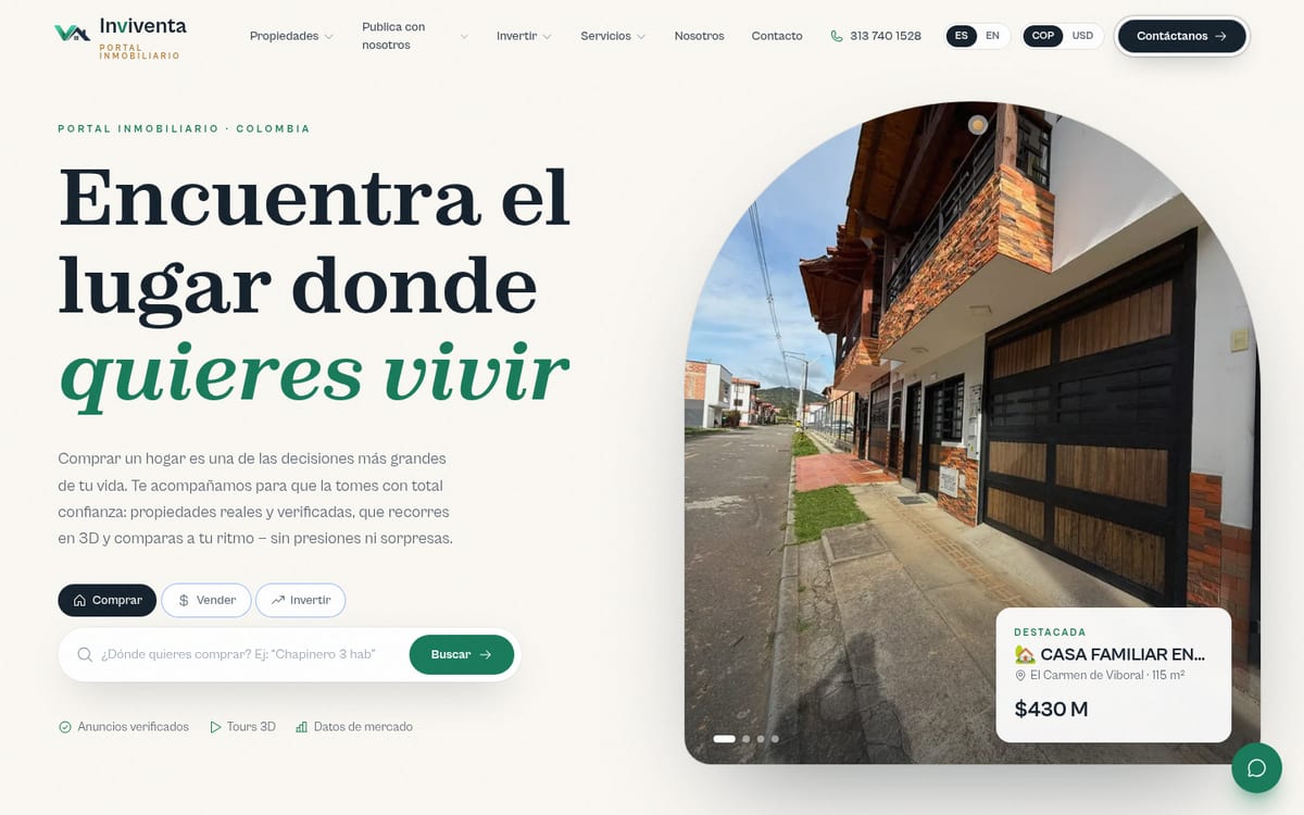 Inviventa, portal inmobiliario desarrollado por DautIA